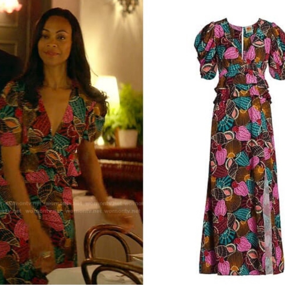Farm Rio Shell Mix Midi Dress - Picture 3 of 4